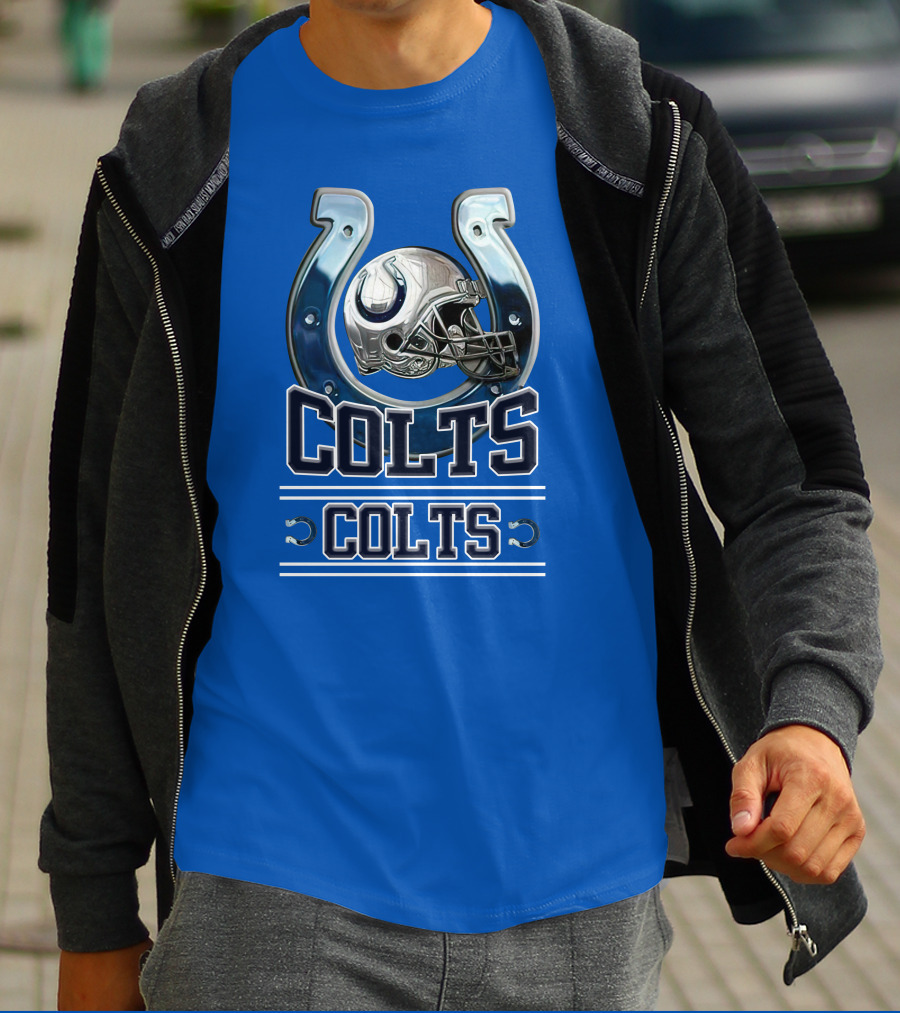 Colts Horseshoe Helmet Indianapolis Colts Colts T-Shirt