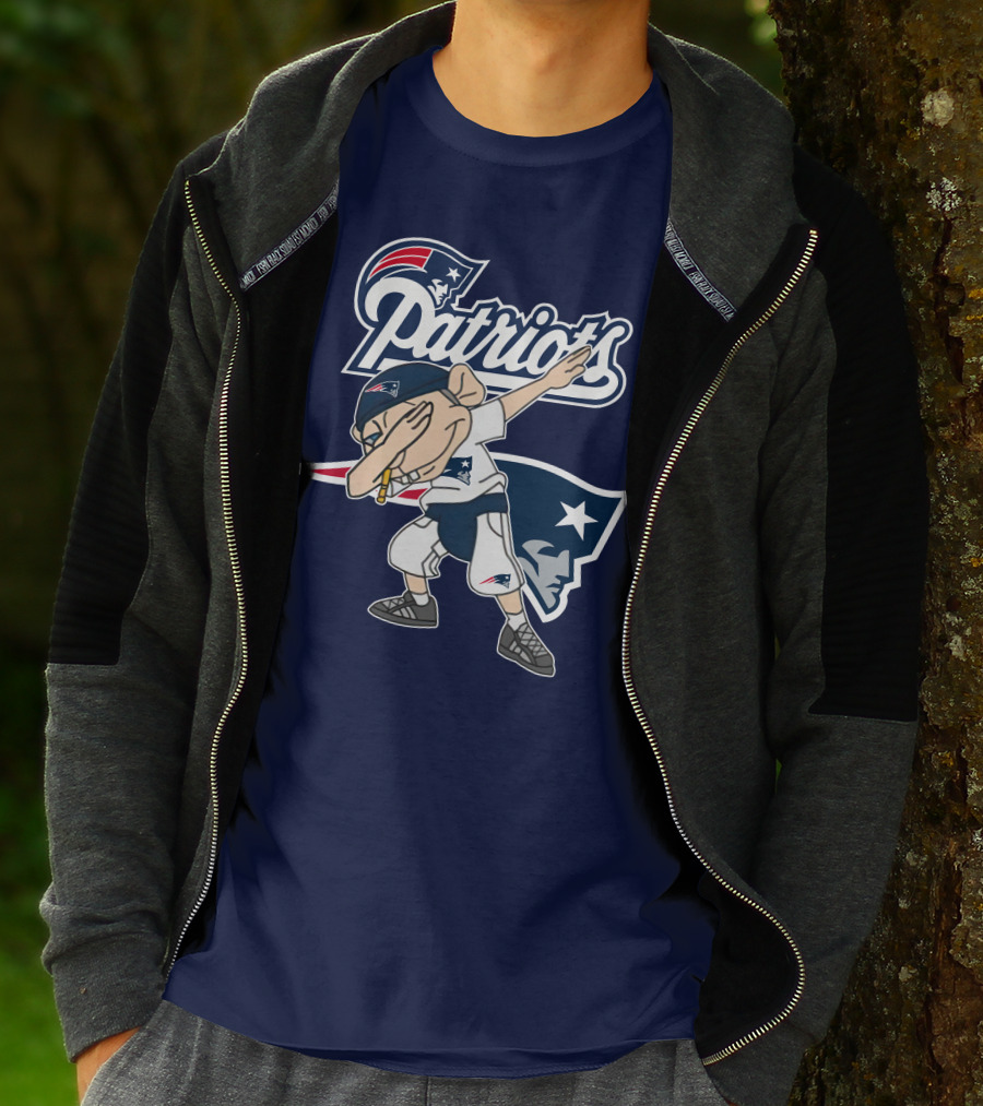Patriots Dab Logo With Mascot And New England Patriot T-Shirt