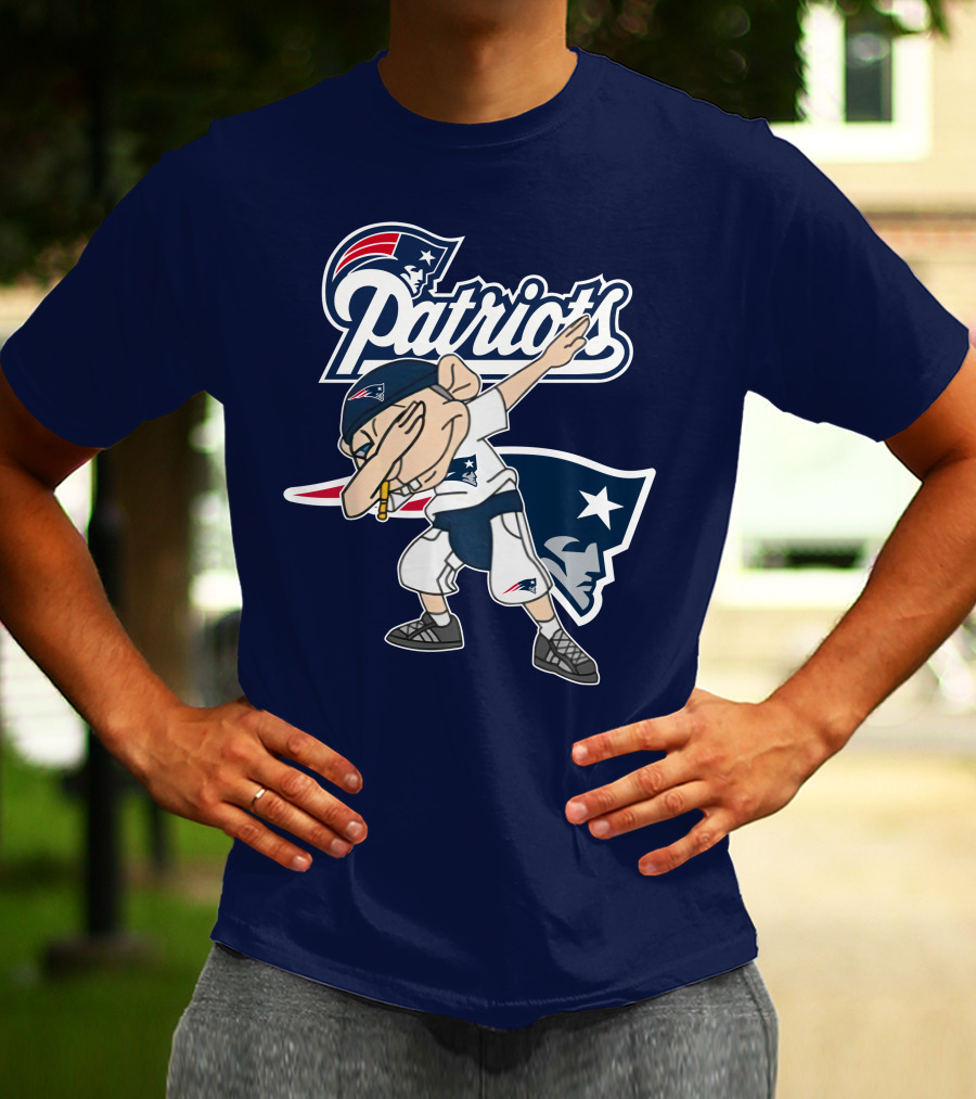 Patriots Dab Logo With Mascot And New England Patriot T-Shirt