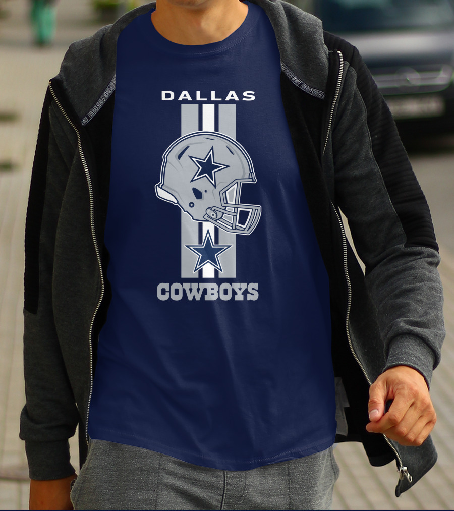 Dallas Cowboys Helmet Star Emblem T-Shirt