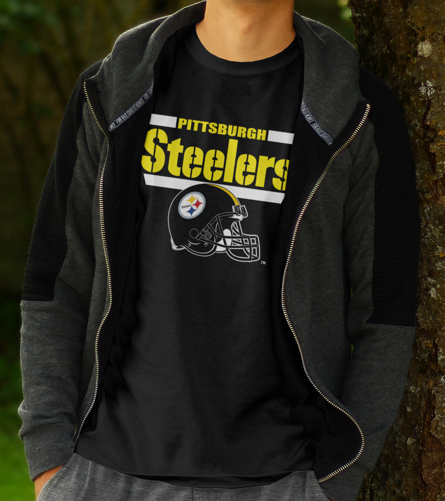 Pittsburgh Steelers Helmet Logo NFL Fan Gear T-Shirt
