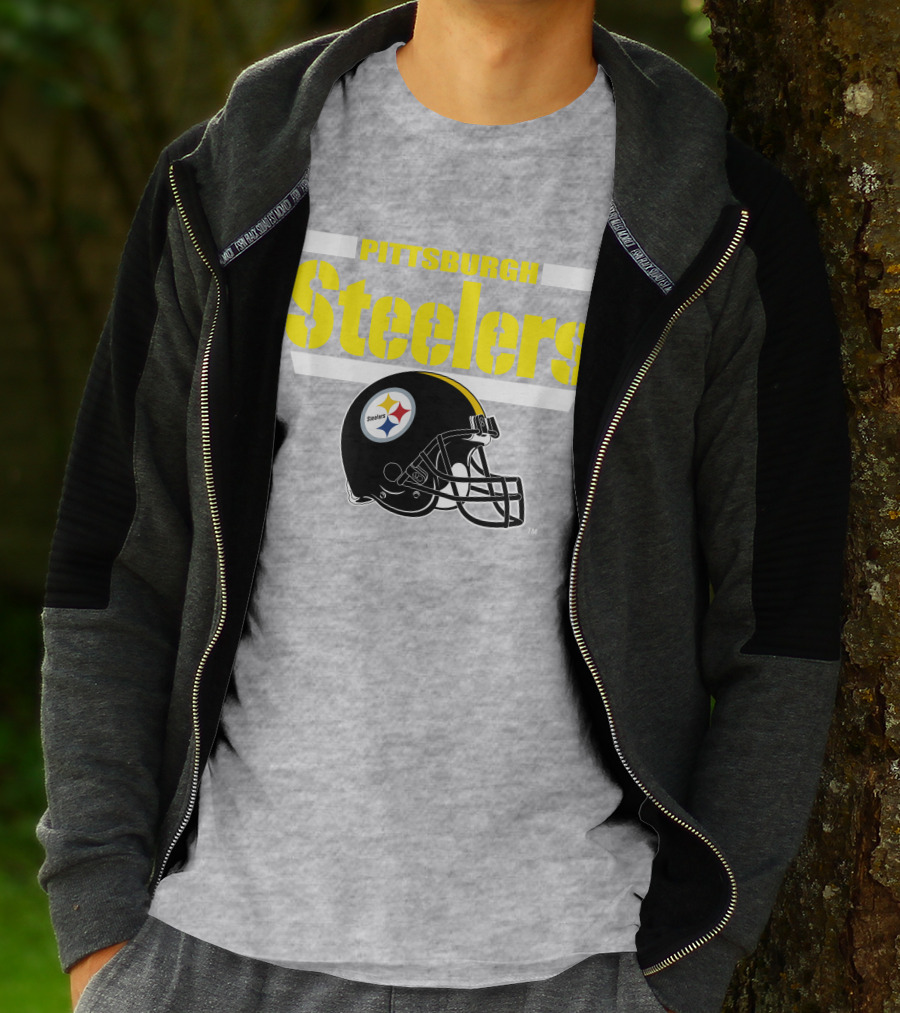 Pittsburgh Steelers Football Helmet NFL Team T-Shirt
