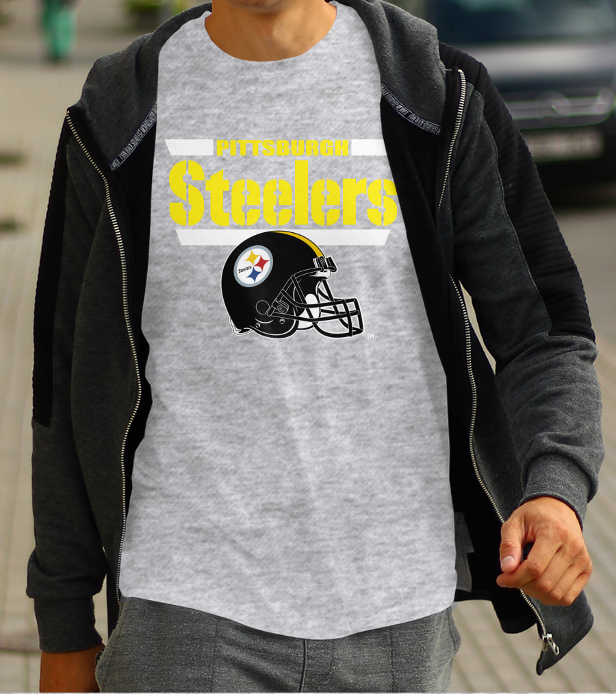 Pittsburgh Steelers Football Helmet NFL Team T-Shirt