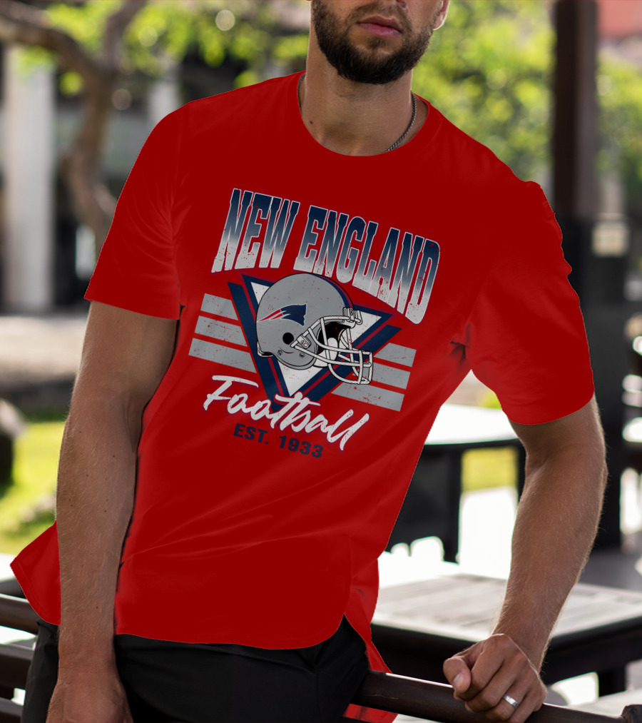 New England Patriots Football Helmet Est. 1933 T-Shirt