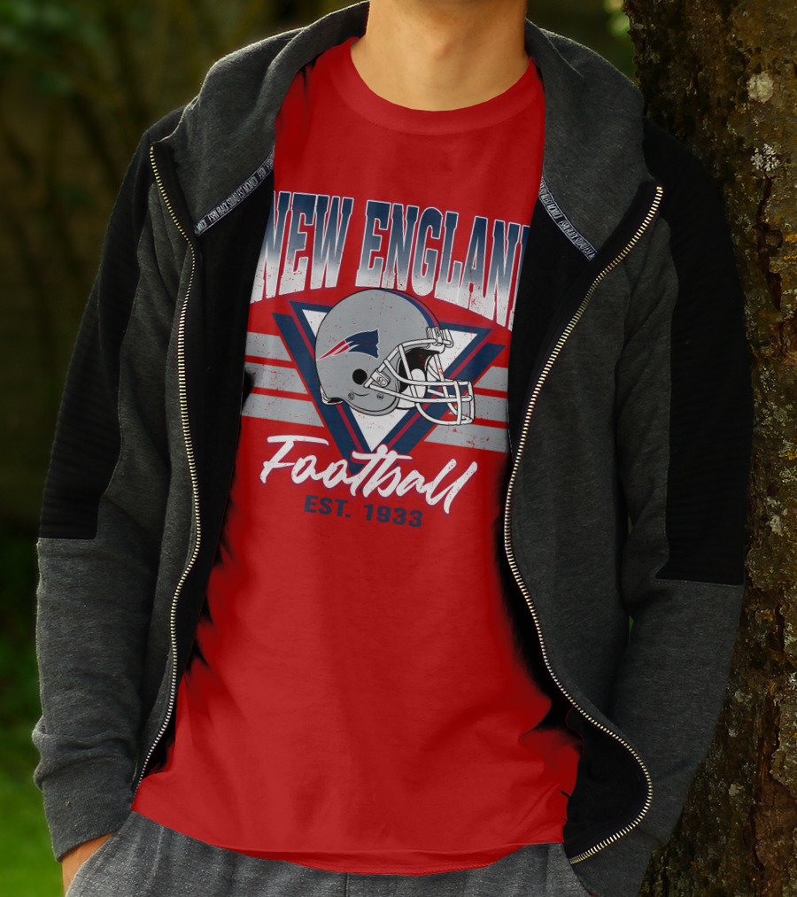 New England Patriots Football Helmet Est. 1933 T-Shirt