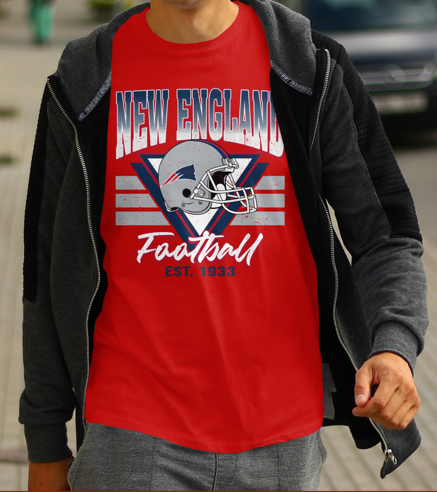 New England Patriots Football Helmet Est. 1933 T-Shirt