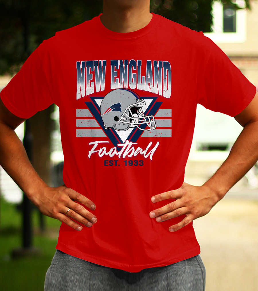 New England Patriots Football Helmet Est. 1933 T-Shirt