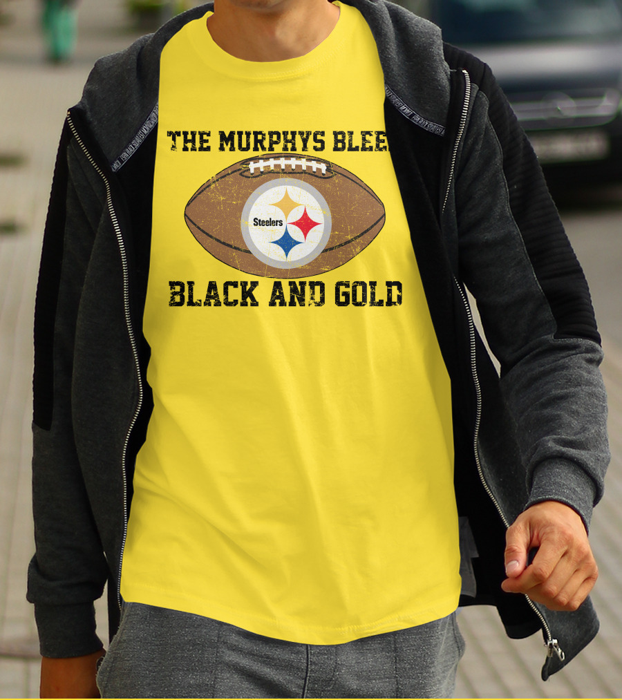 Pittsburgh Steelers The Murphys Bleed Black And Gold Football T-Shirt