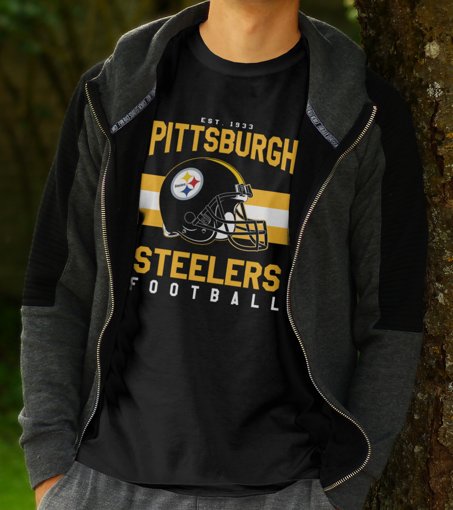 Pittsburgh Steelers Football Est. 1933 Helmet T-Shirt