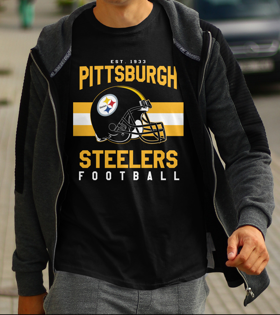 Pittsburgh Steelers Football Est. 1933 Helmet T-Shirt