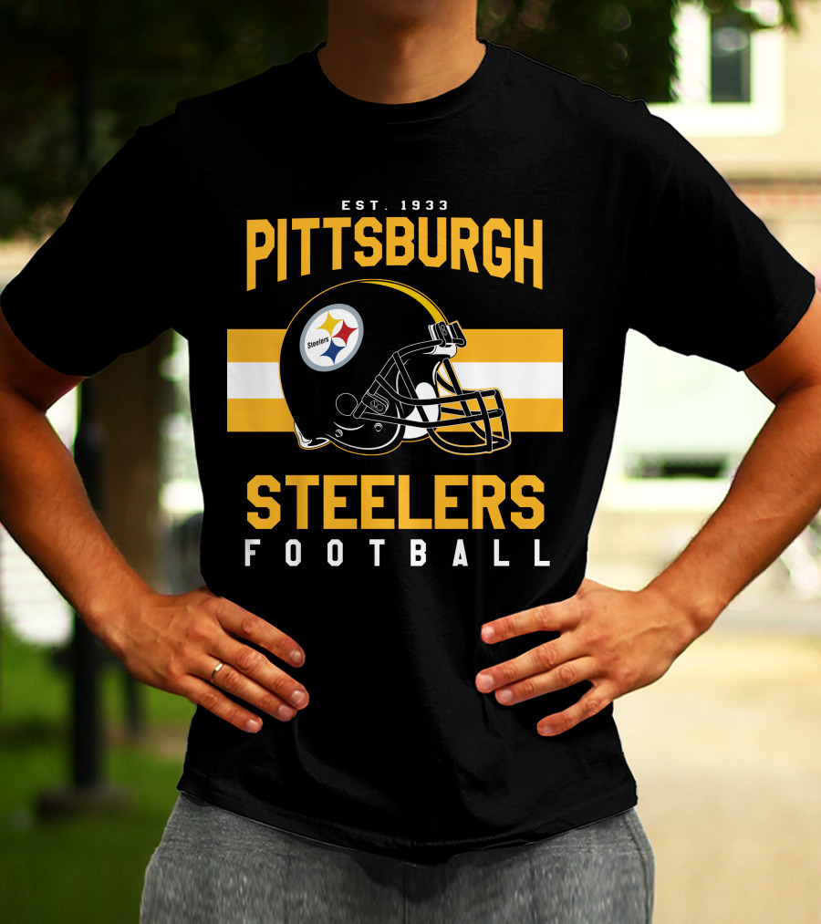 Pittsburgh Steelers Football Est. 1933 Helmet T-Shirt