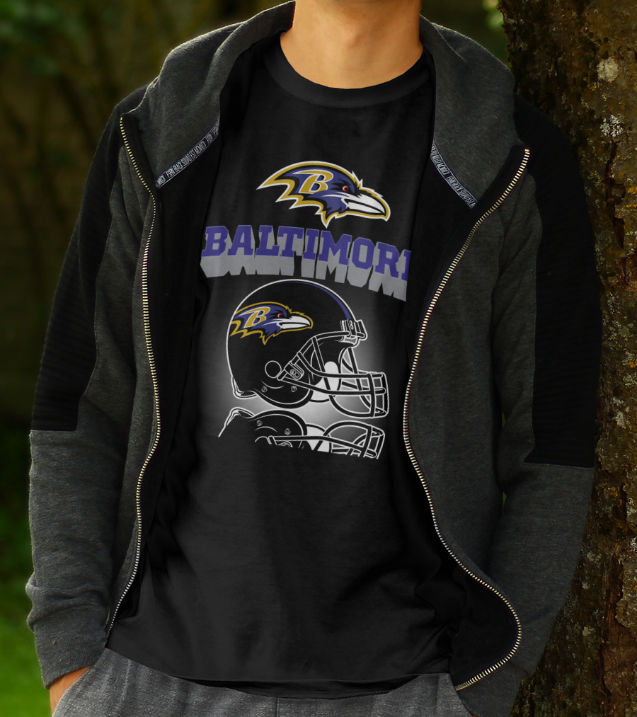 Baltimore Ravens Football Helmet Logo Ravens Head T-Shirt