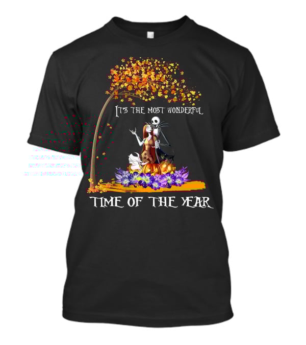 It's The Most Wonderful Time Of The Year Halloween Tree Pumpkins и Flowers T-Shirt