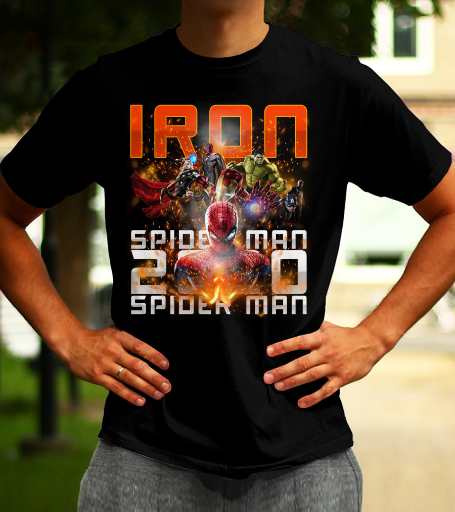 Iron Spider Man 2.0 Avengers Hulk Captain America Thor T-Shirt