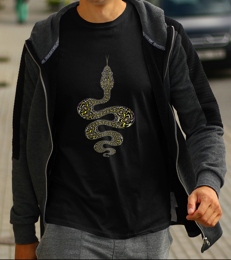 Anakonda 1281443 Hypnotic Geometric Snake Formation T-Shirt