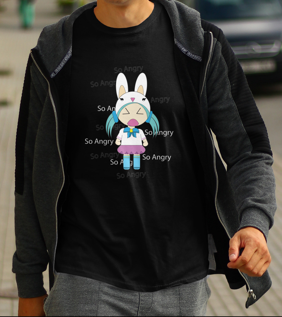 So Angry Little Girl With Bunny Ears 33796 T-Shirt