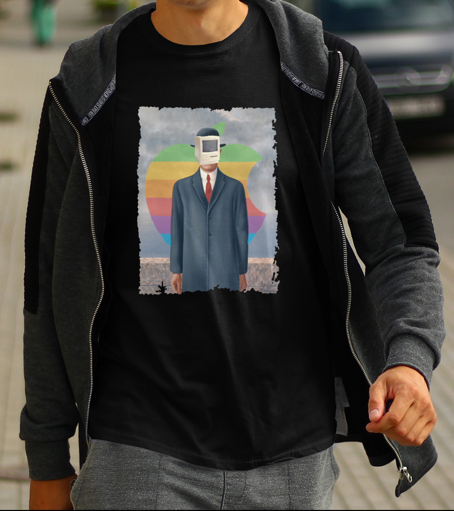 Appleogies Magritte Vintage Macintosh Surrealist Fusion T-Shirt
