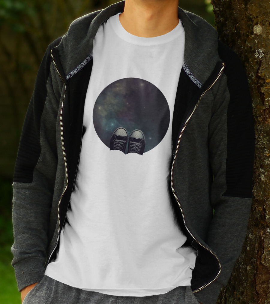 At The Edge Of The Universe 191686 Stars Converse Shoes Galaxy T-Shirt