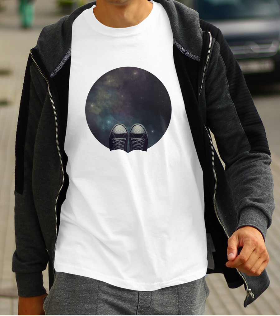 At The Edge Of The Universe 191686 Stars Converse Shoes Galaxy T-Shirt
