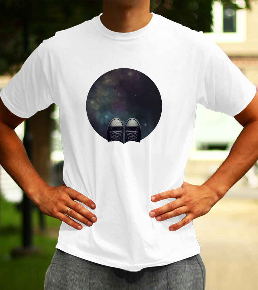At The Edge Of The Universe 191686 Stars Converse Shoes Galaxy T-Shirt