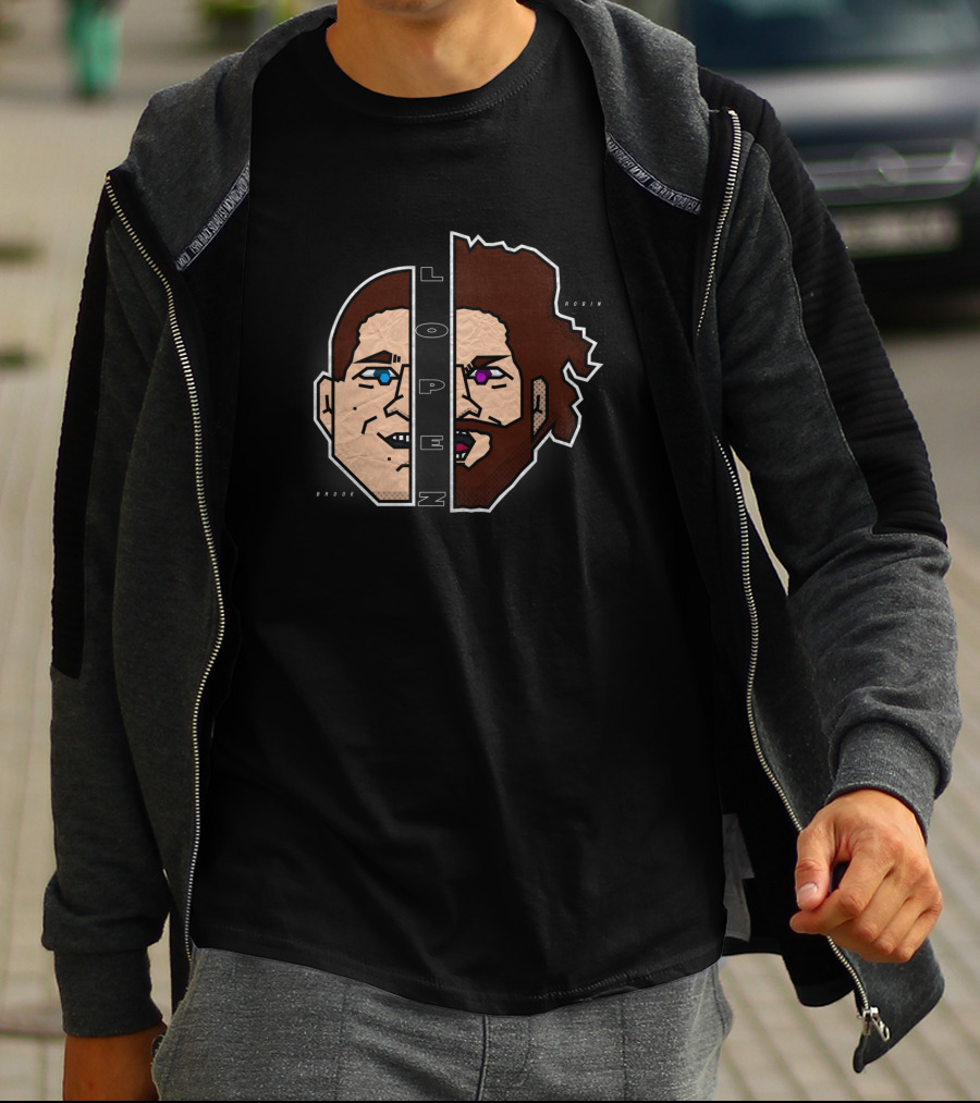 B R O E Z Lopez Face Split Brody Lopez Lopen T-Shirt