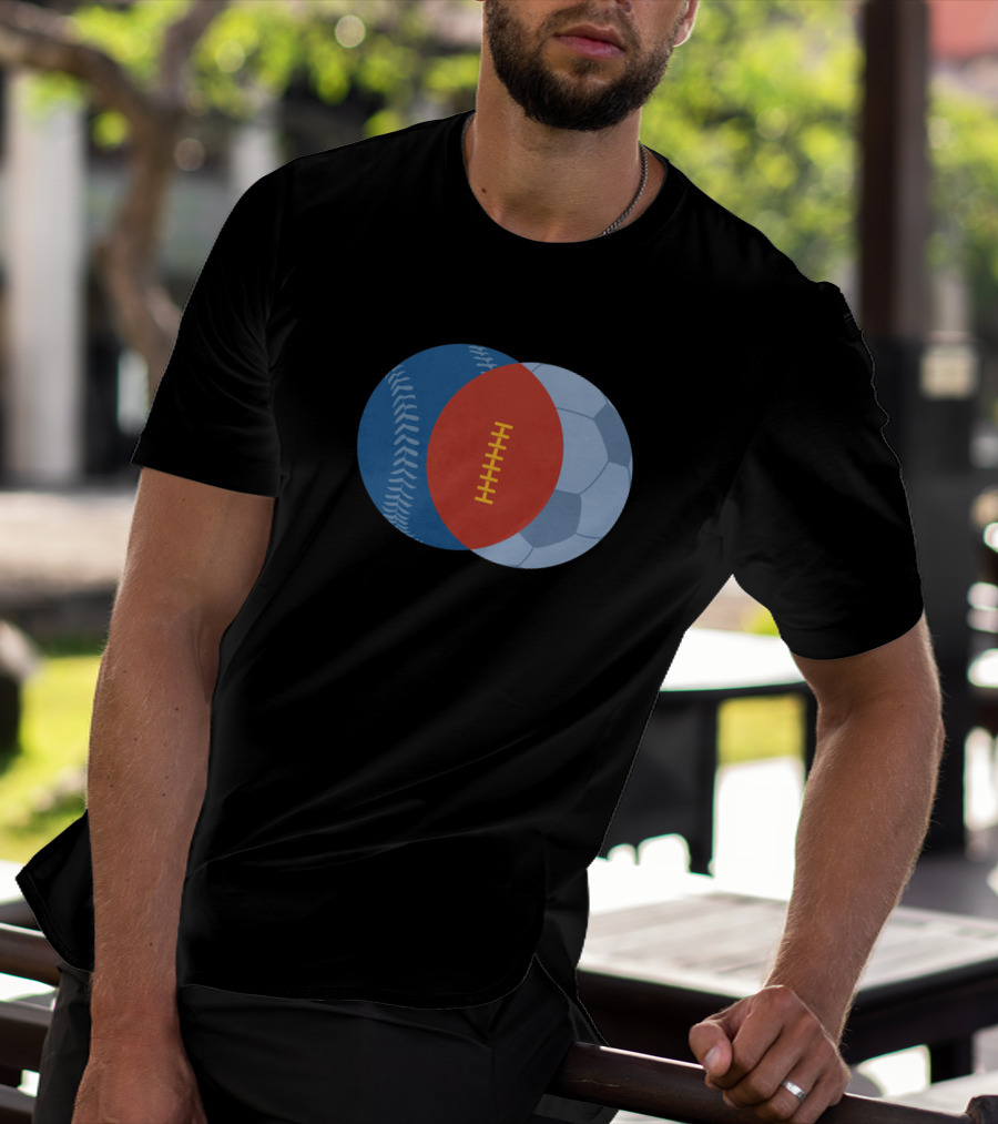 Baseball Soccer Football Venn Diagram All Sport 41978 T-Shirt