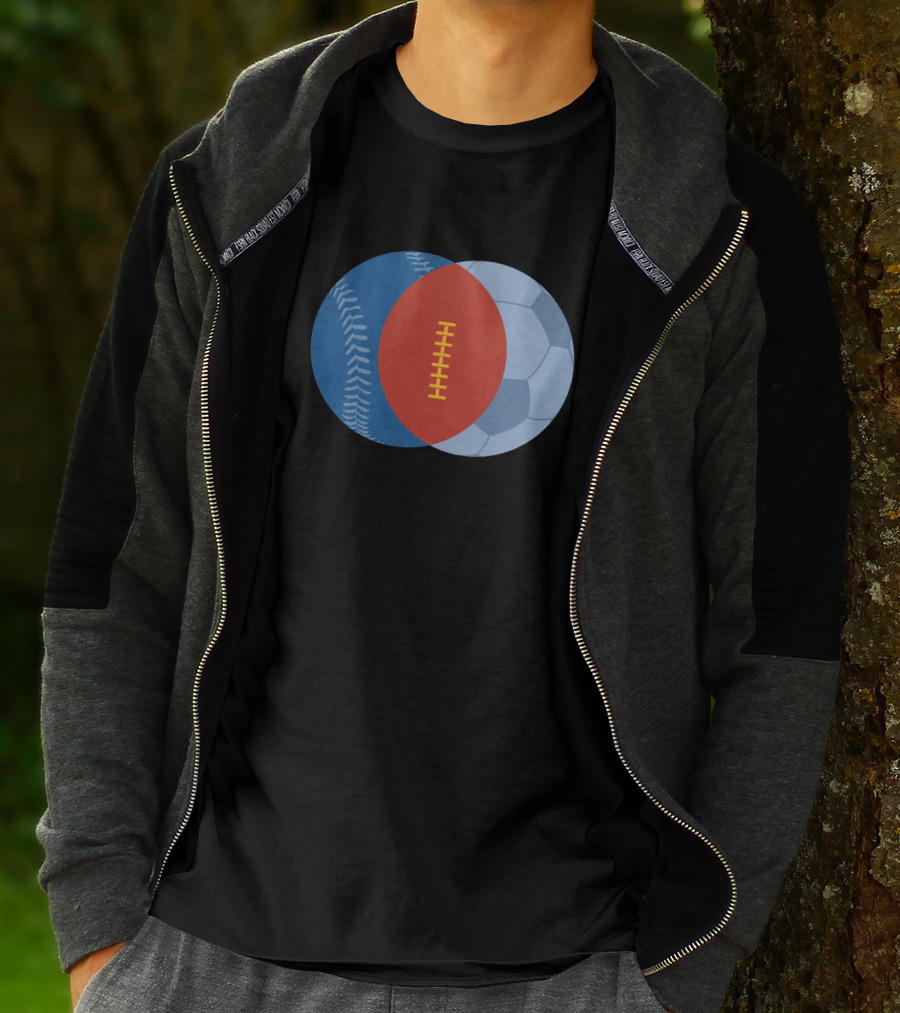 Baseball Soccer Football Venn Diagram All Sport 41978 T-Shirt