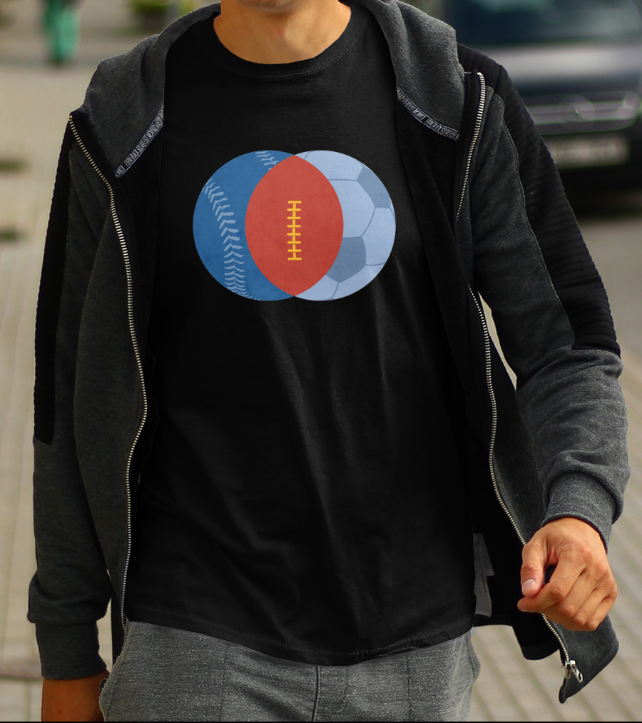 Baseball Soccer Football Venn Diagram All Sport 41978 T-Shirt