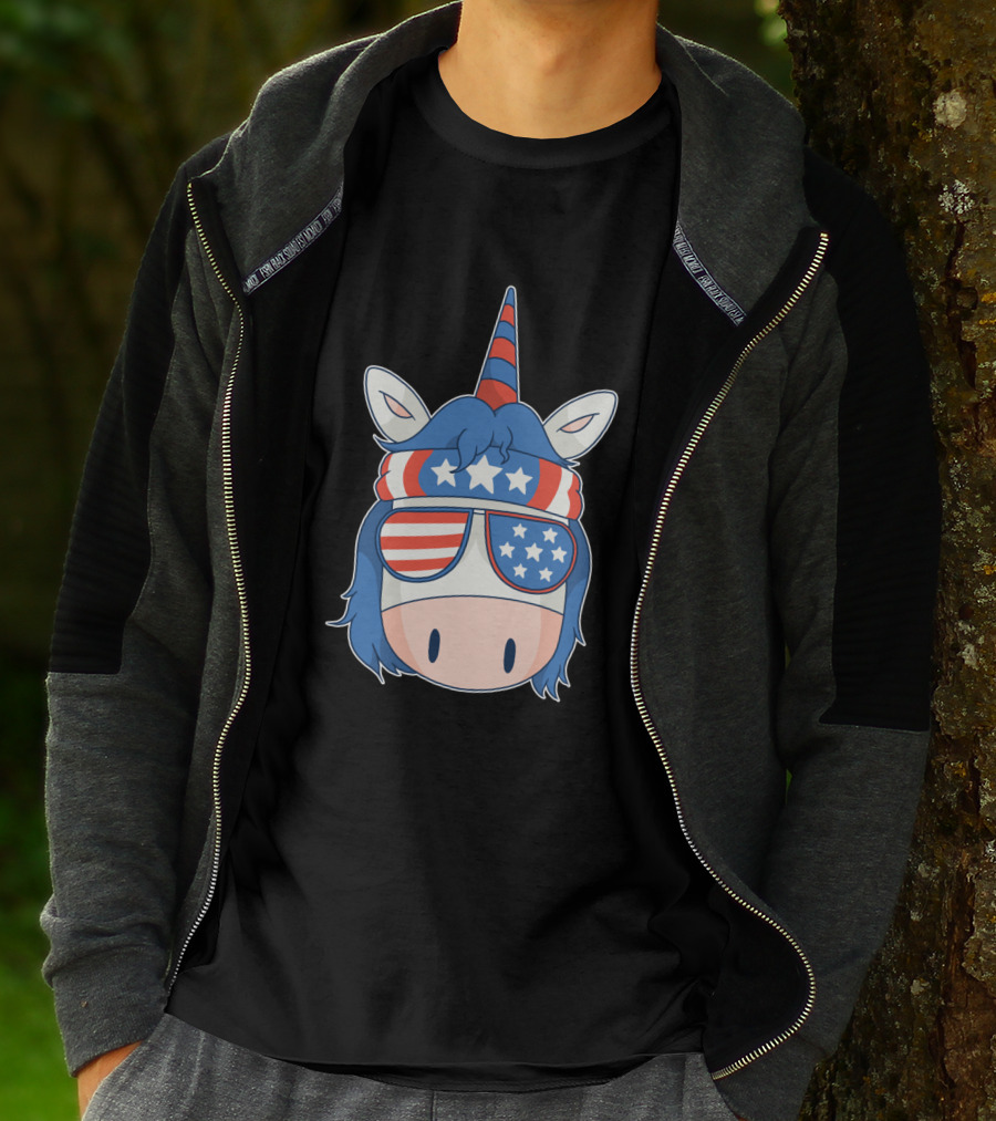 American Unicorn Stars And Stripes 1379084 T-Shirt