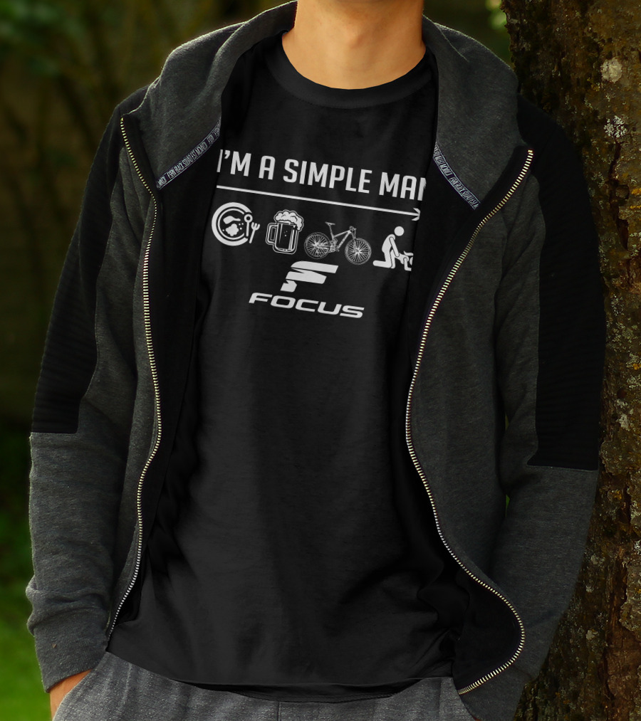 I'm A Simple Man Focus Bicycle Beer BBQ Sports T-Shirt