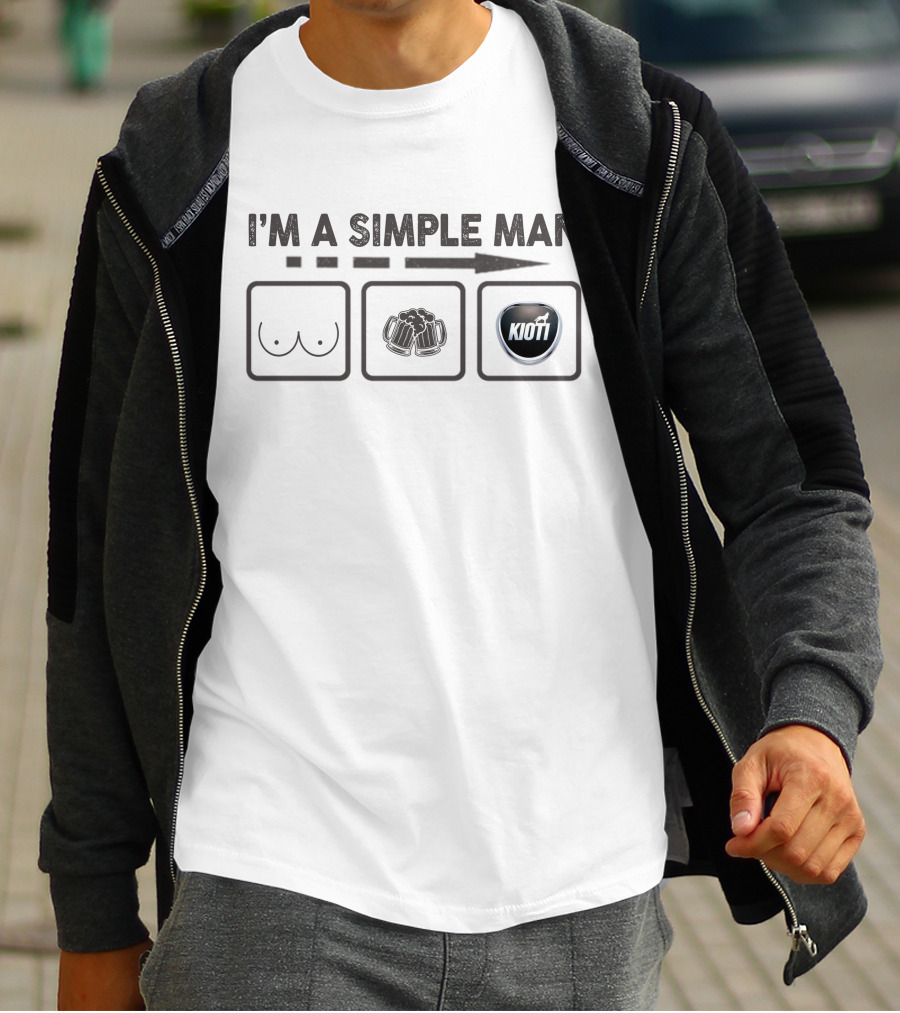 I'm A Simple Man Beer Kioti Tractors T-Shirt