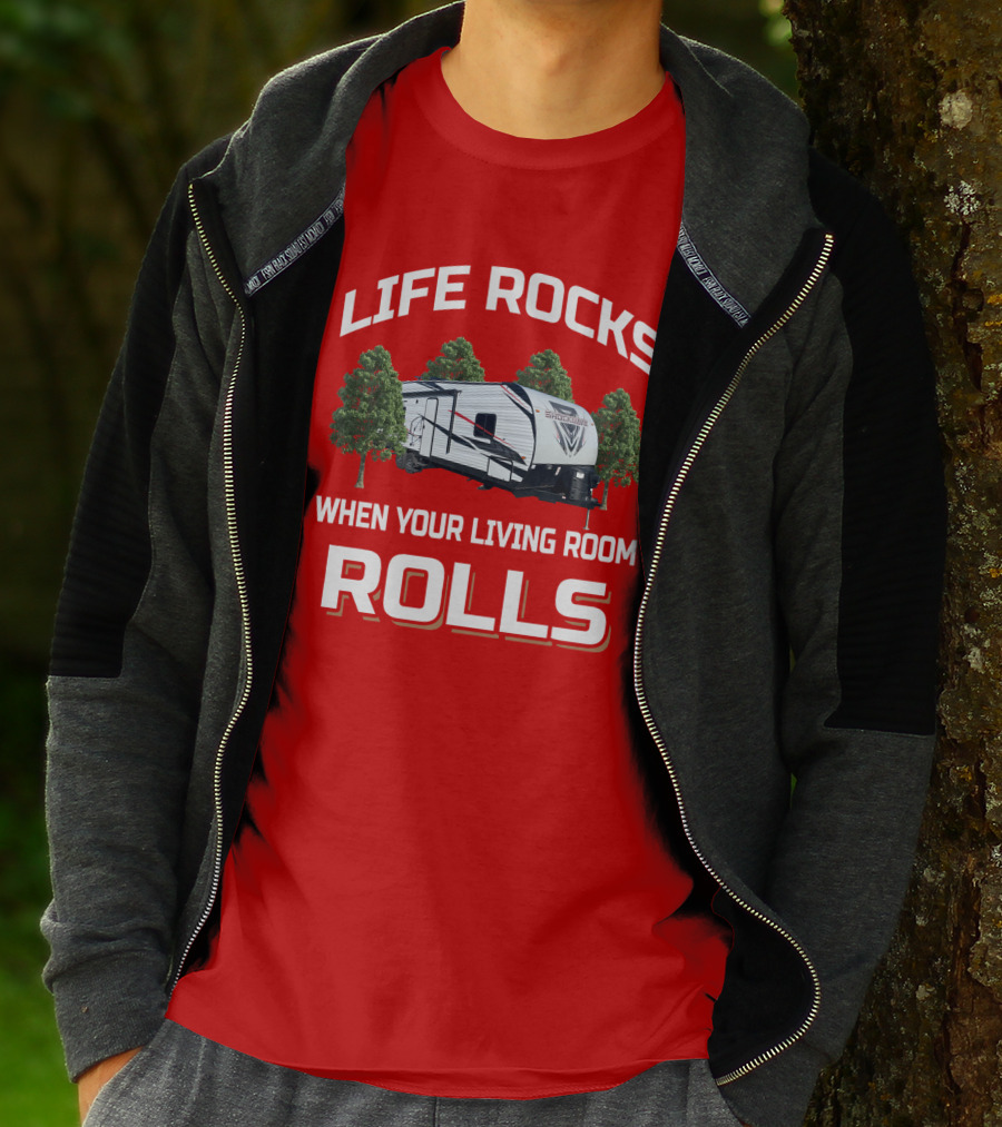 Life Rocks When Your Living Room Rolls Shockwave T-Shirt