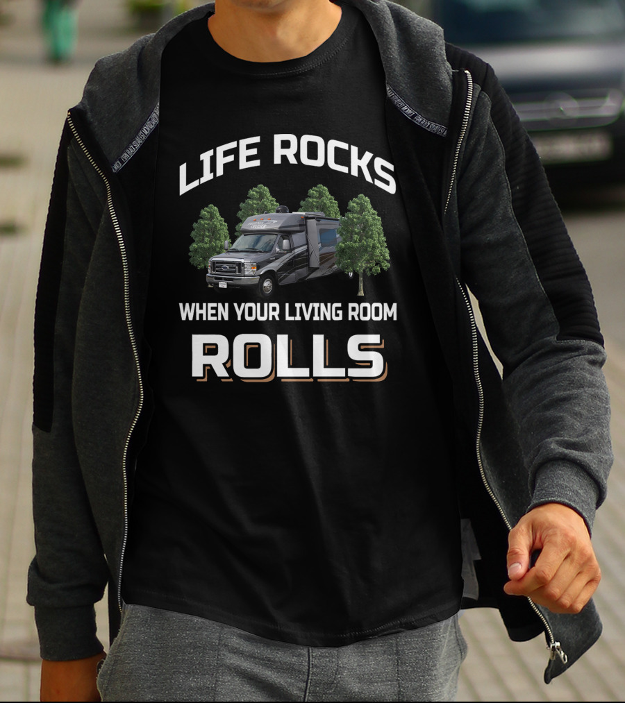 LIFE ROCKS WHEN YOUR LIVING ROOM ROLLS Phoenix Cruiser T-Shirt