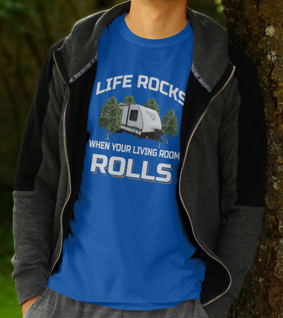 Life Rocks When Your Living Room Rolls Winnebago Minnie T-Shirt