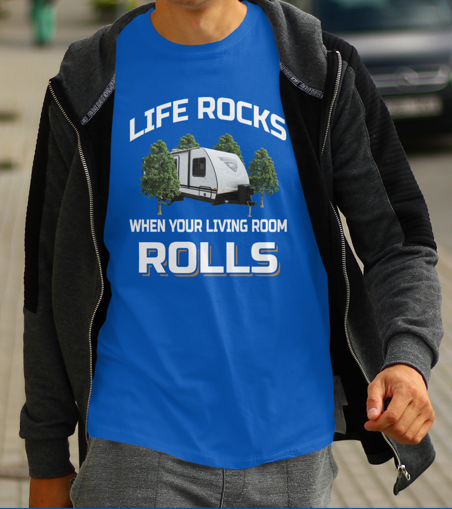 Life Rocks When Your Living Room Rolls Winnebago Minnie T-Shirt