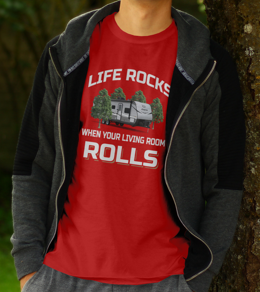 Jayco Life Rocks When Your Living Room Rolls Jay Flight 284BHS T-Shirt