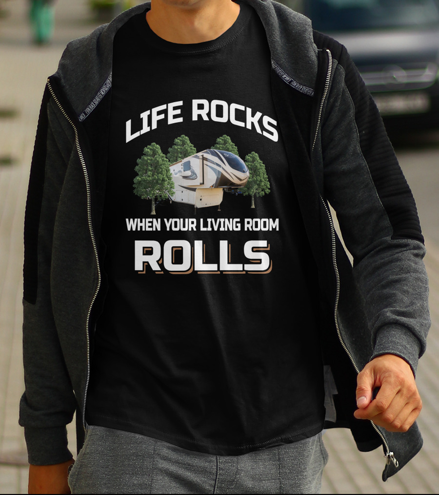 LIFE ROCKS WHEN YOUR LIVING ROOM ROLLS GD Solitude 385GK T-Shirt