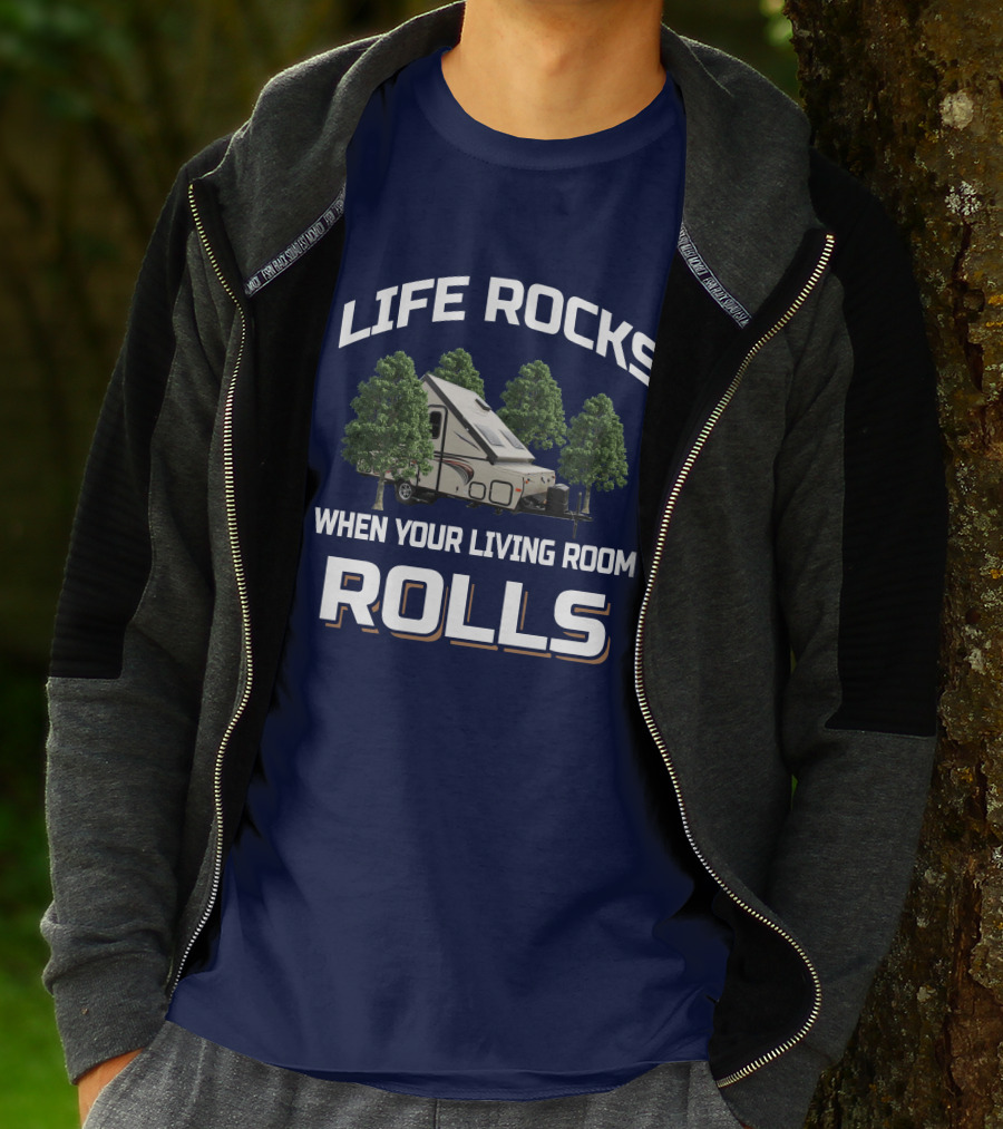 Life Rocks When Your Living Room Rolls Rockwood Premier T-Shirt