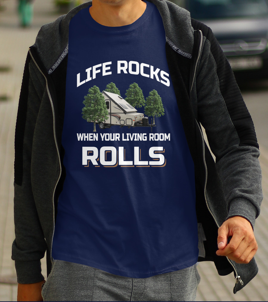 Life Rocks When Your Living Room Rolls Rockwood Premier T-Shirt