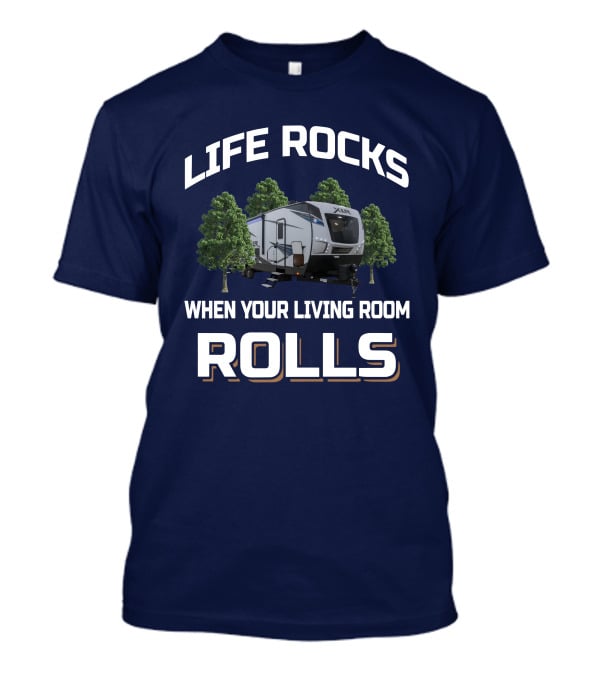 LIFE ROCKS WHEN YOUR LIVING ROOM ROLLS XLR Hyper Lite 3016 T-Shirt
