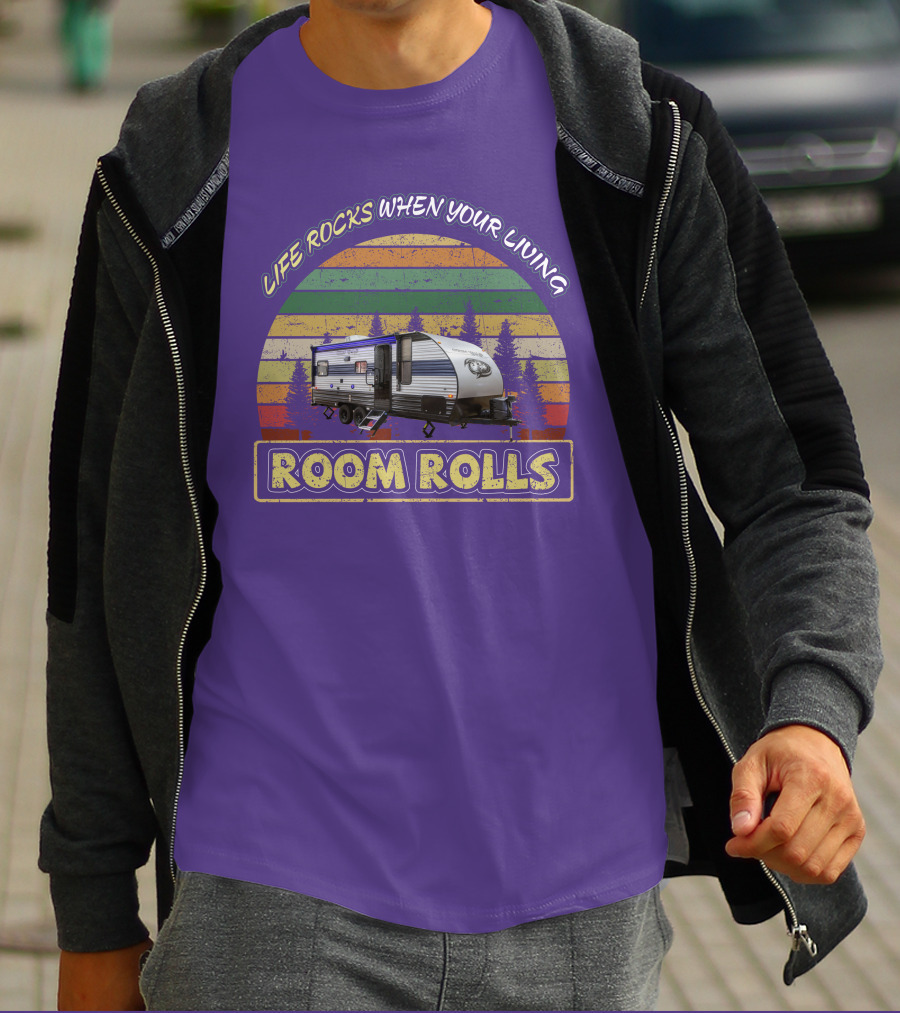 LIFE ROCKS WHEN YOUR LIVING ROOM ROLLS Grey Wolf 20RDSE T-Shirt