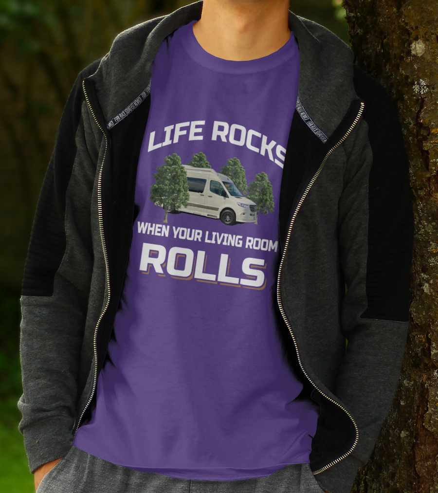 Life Rocks When Your Living Room Rolls Grech RV T-Shirt