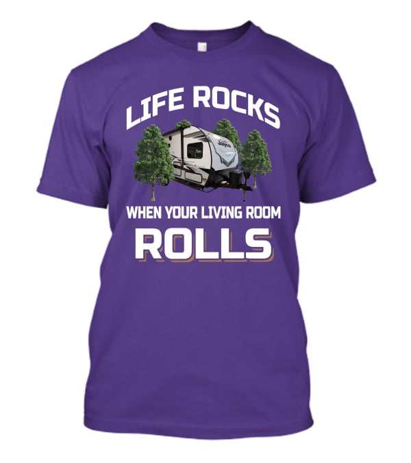 Jayco Feather Micro Life Rocks When Your Living Room Rolls T-Shirt