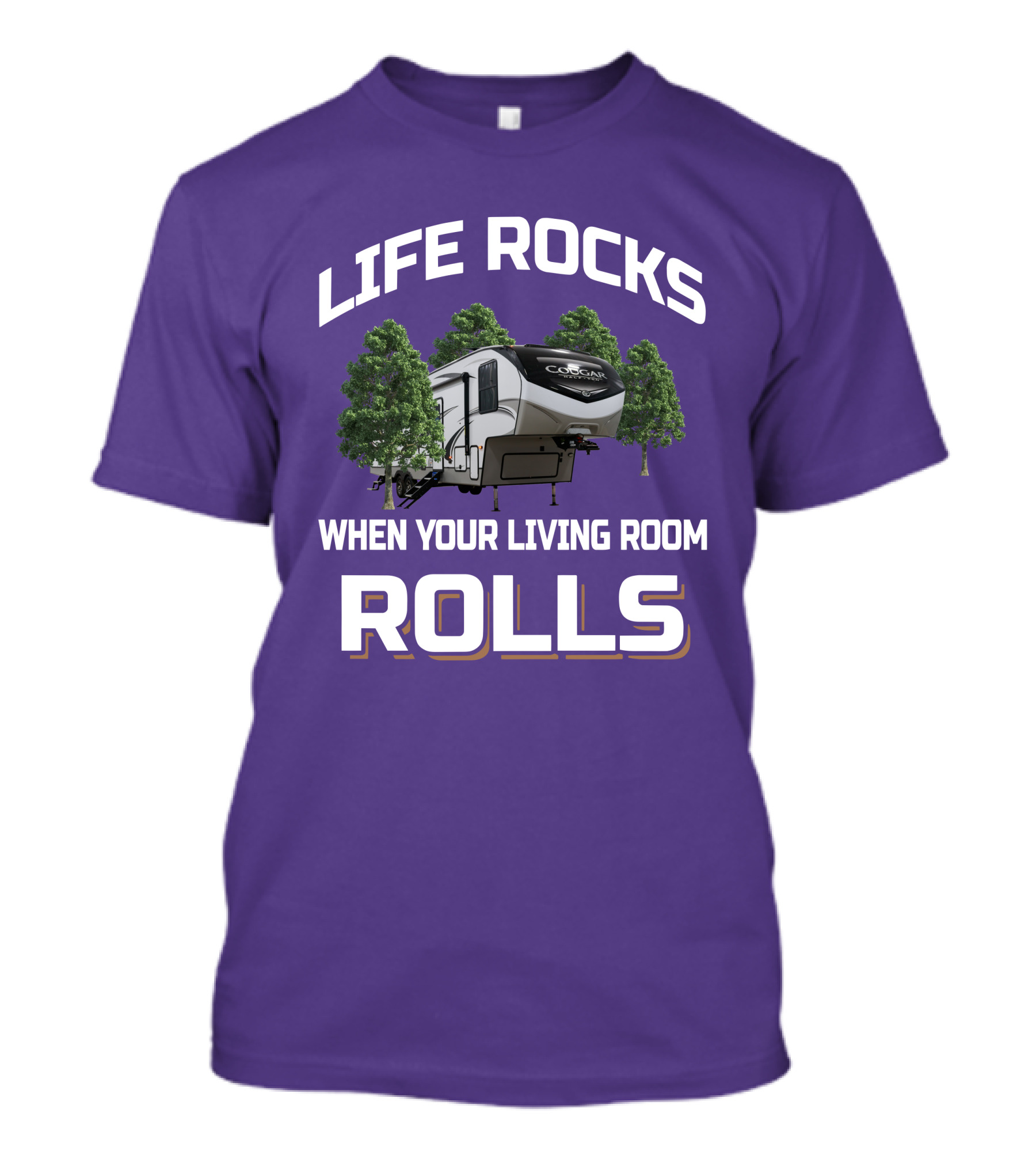 LIFE ROCKS WHEN YOUR LIVING ROOM ROLLS COUGAR 5TH T-Shirt