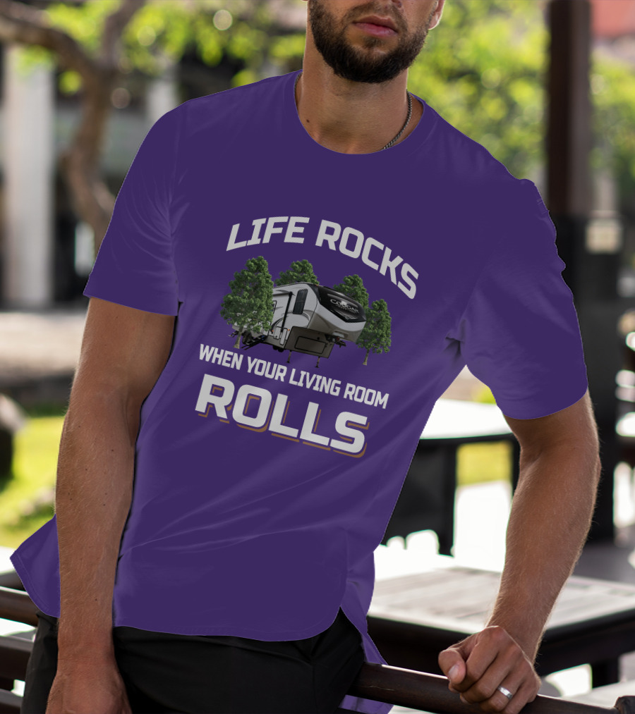 LIFE ROCKS WHEN YOUR LIVING ROOM ROLLS COUGAR 5TH T-Shirt