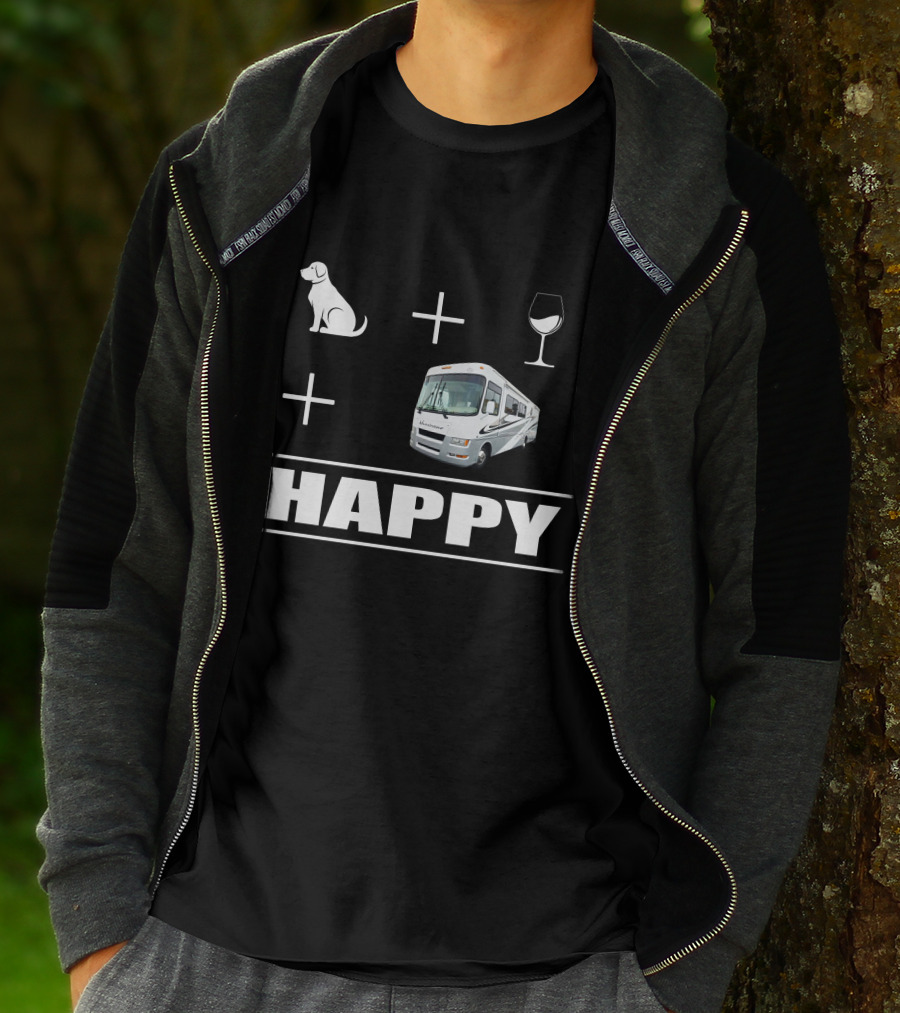 Dog Wine RV Happy T-Shirt