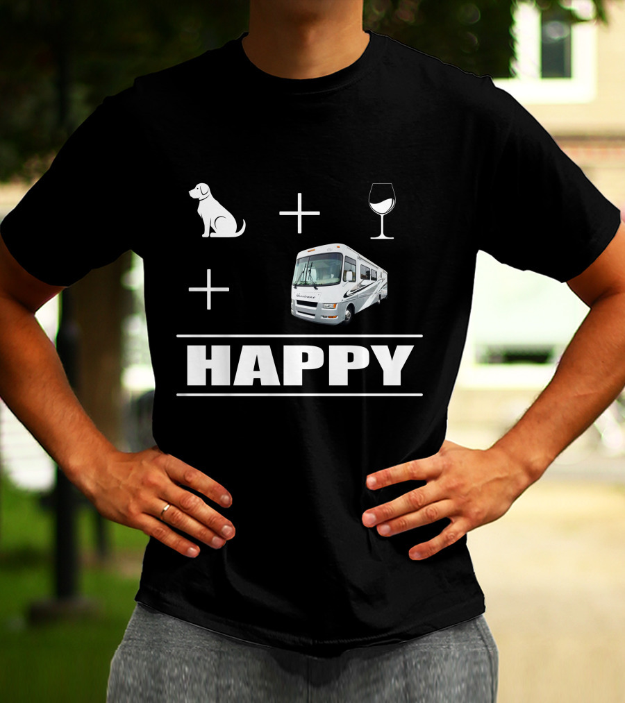 Dog Wine RV Happy T-Shirt