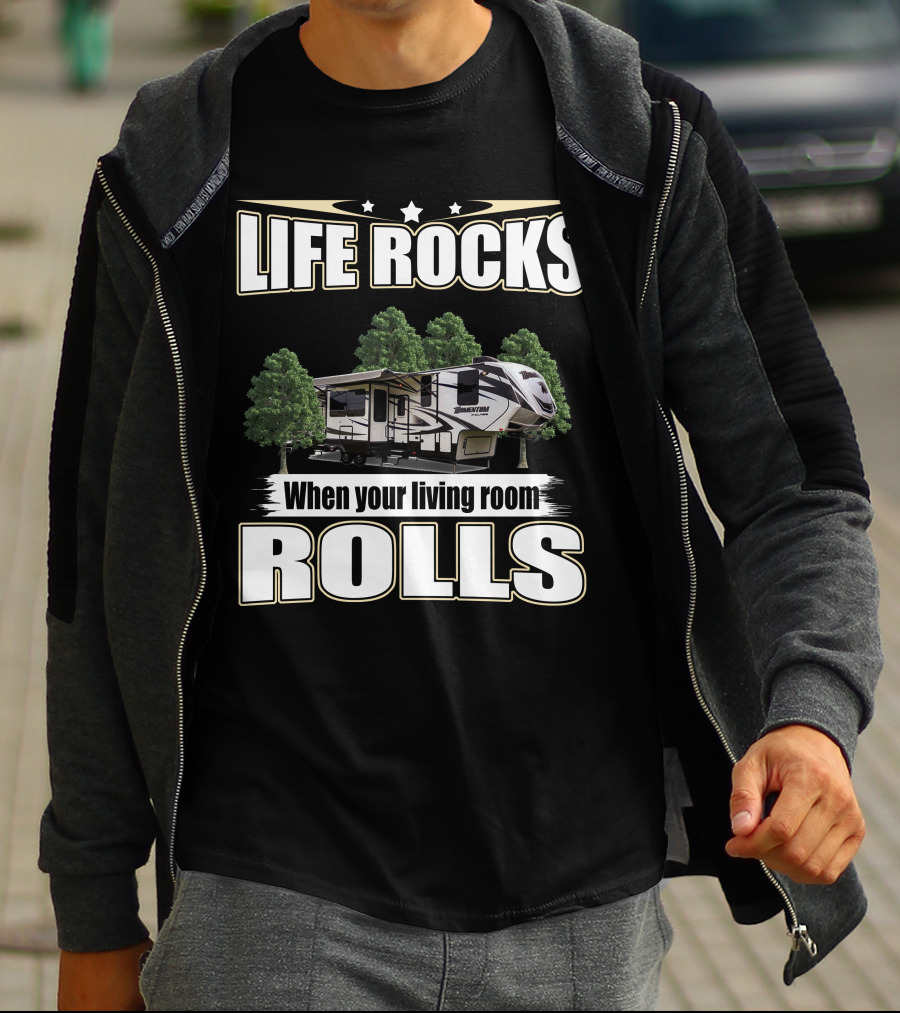 Life Rocks When Your Living Room Rolls Grand Design Momentum 349M T-Shirt