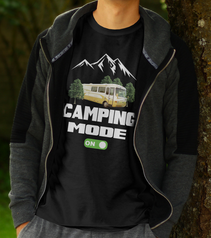 Camping Mode On Safari Zanzibar Mountain RV Adventure T-Shirt