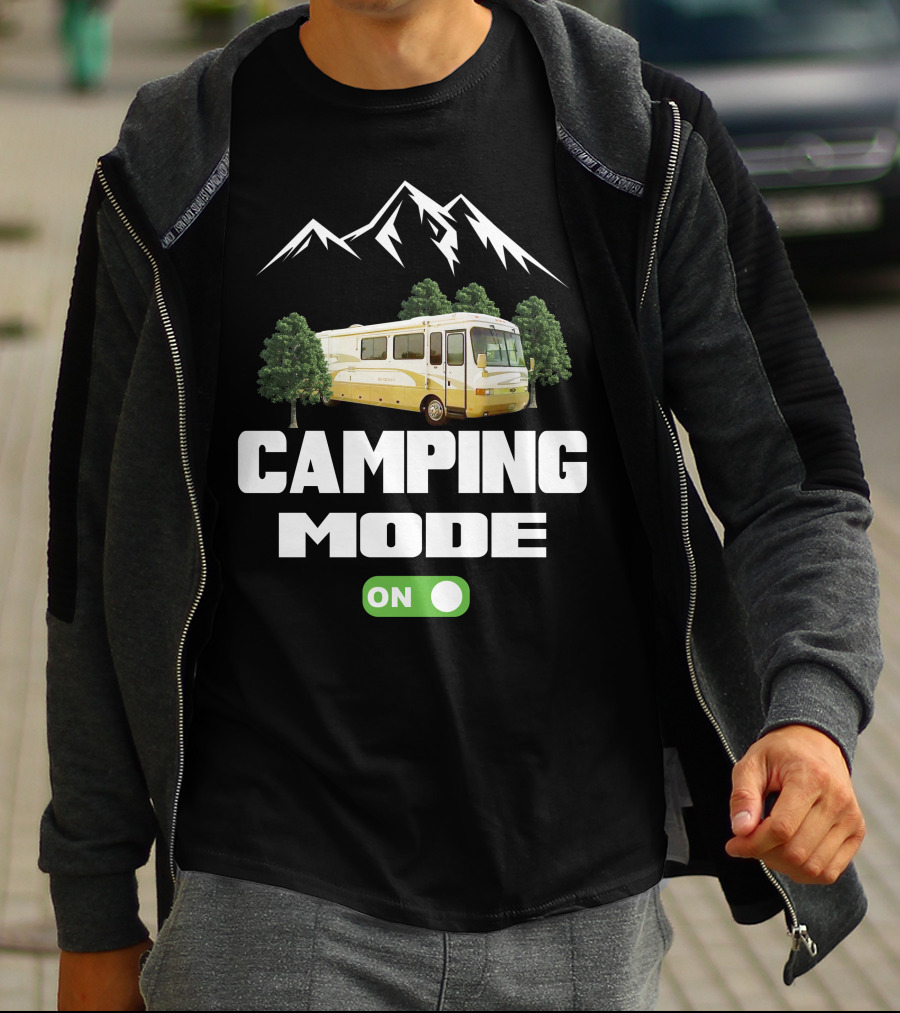 Camping Mode On Safari Zanzibar Mountain RV Adventure T-Shirt